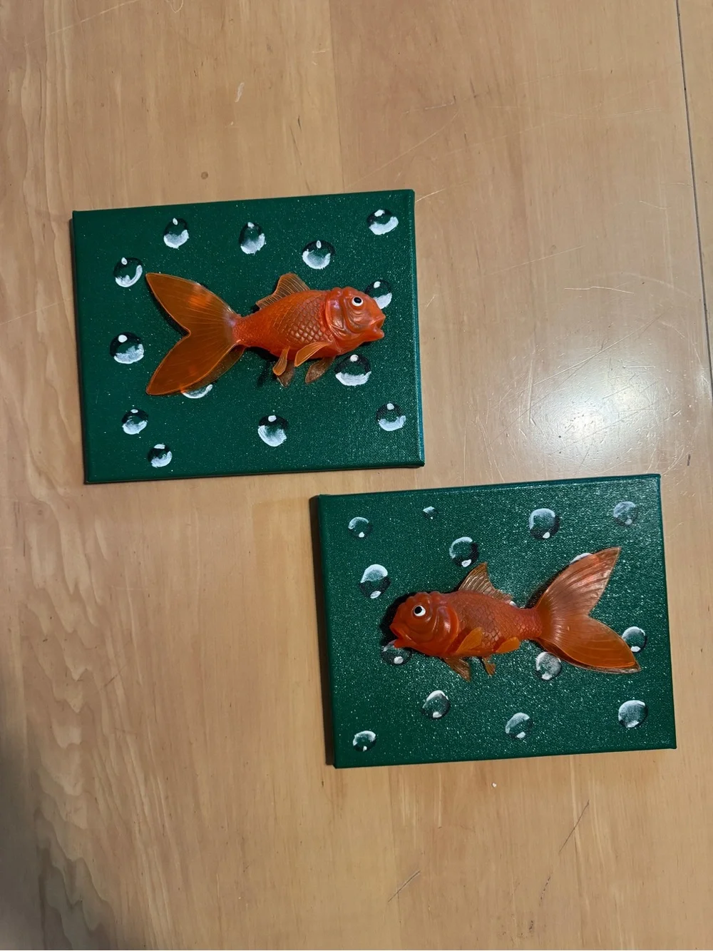 3D Adorable Decorative Orange Goldfish Wall Art Plaque